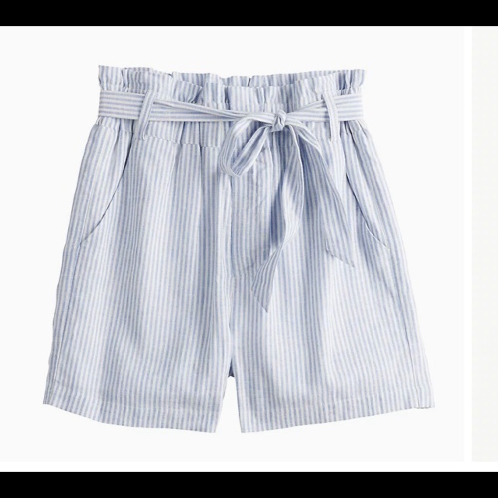 Draper James RSVP Linen blend Paperbag Shorts. Sz S.